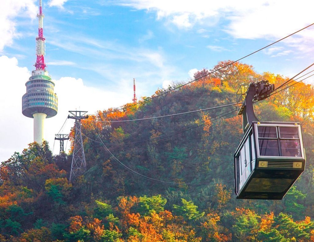 Namsan Cable Car near Myeongdong, Seoul