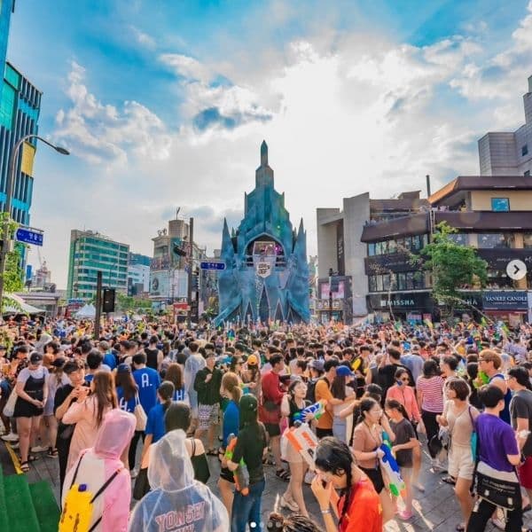 Sinchon Water Gun Festival In Seoul Korea