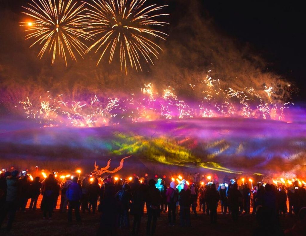Jeju Fire Festival, one of the big spring festivals in Korea