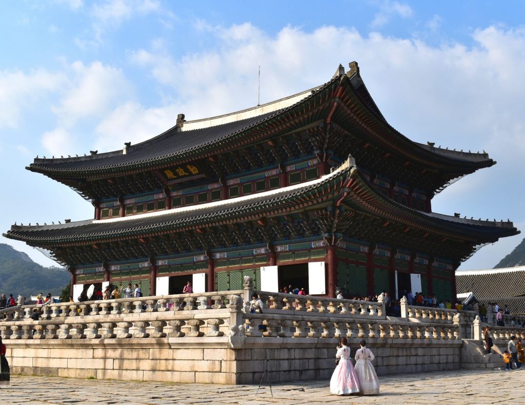 Gyeongbokgung Palace in Seoul, a great place to practice essential Korean phrases
