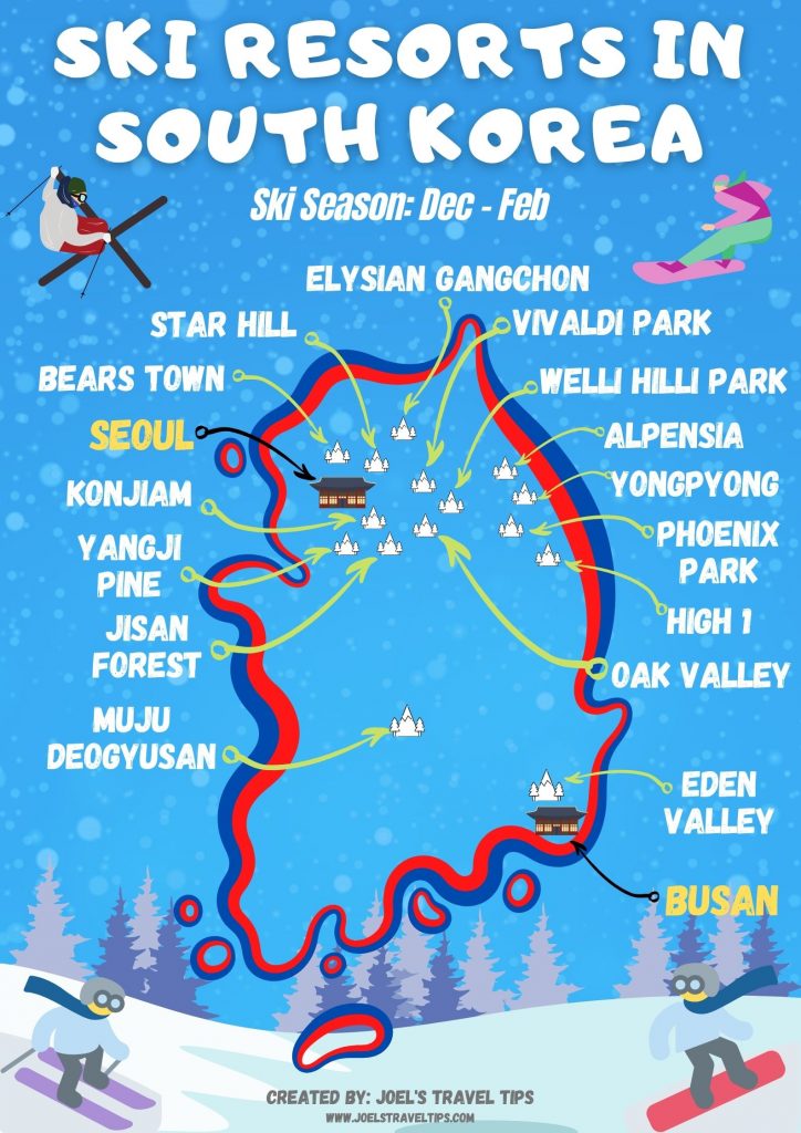 List Of Ski Resorts In South Korea